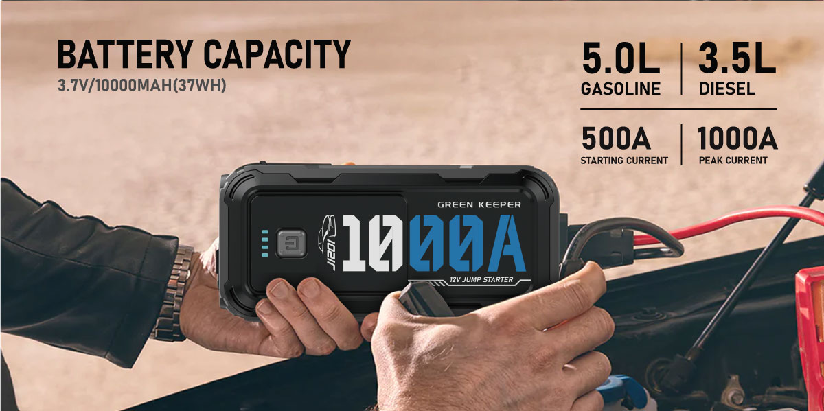 GreenKeeper GK-J1201 Car Jump Starter 1000A
