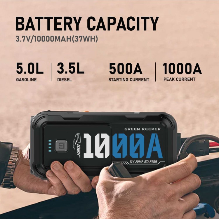 GreenKeeper GK-J1201 Car Jump Starter 1000A