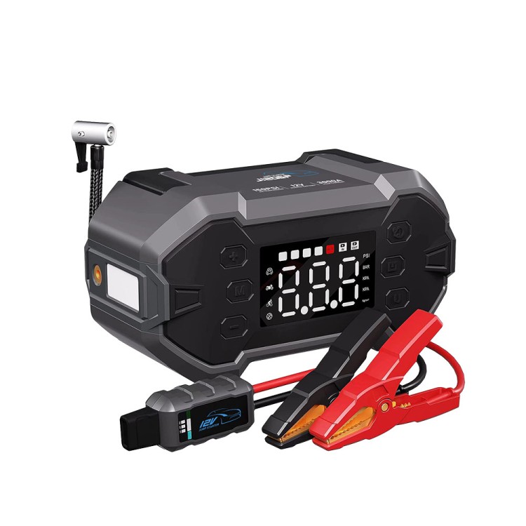 GreenKeeper GK-J1206P Jump Starter with Air Compressor 3000A